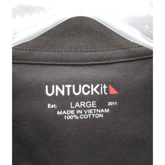 Untuckit Polo Shirt Large Golf Pullover Preppy Minimalist Cotton Logo - Picture 9 of 10
